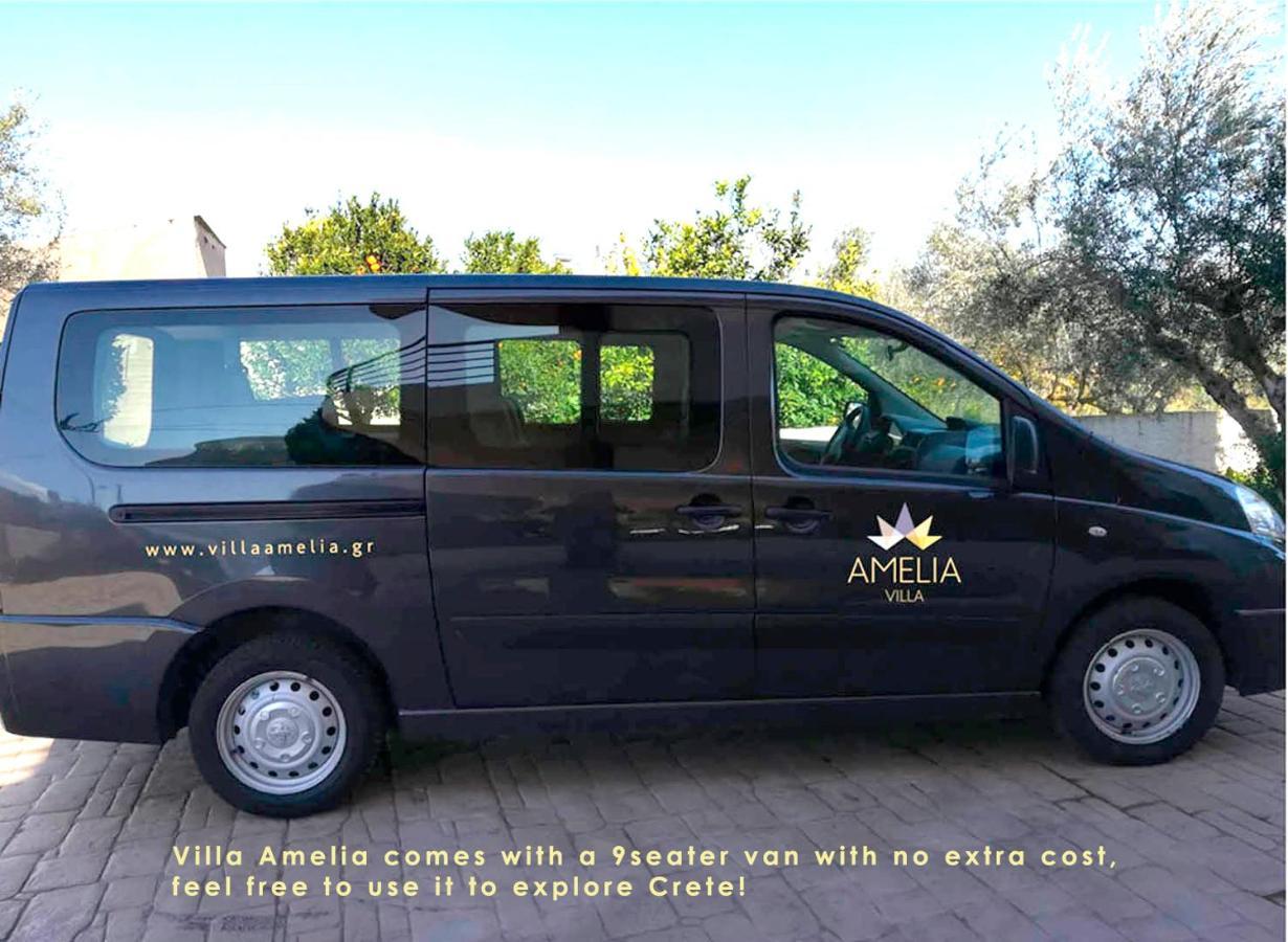 Villa Amelia I Free 9 Seater Mini Van & Pool Kalathas Eksteriør bilde